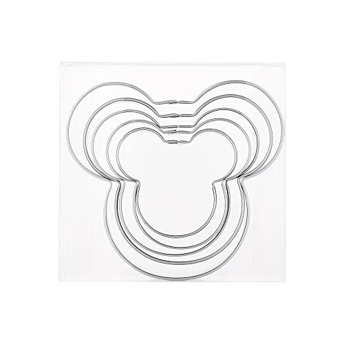 Food Grade Mouse Cookie Cutters Set of 5 – Sturdy Stainless Steel Cutters for Cookies, Sandwiches, Cake & Fruit – DIY Decoration Tools for Kids – 2.12'' to 3.86''