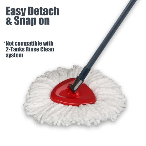 homsis 6+1 Pack Mop Head Replacement Compatible with O Ceda EasyWring Spin Mop Replace Refills for Ocedar, Deep Cleaning Machine Washable and Easy-to-Replace
