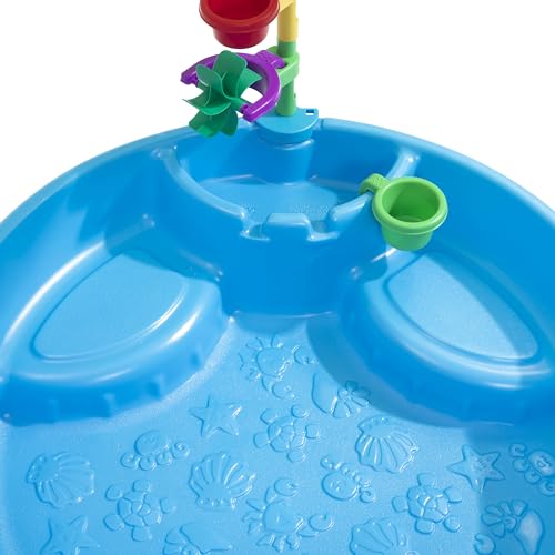 Step2 Play & Shade Pool, Kids Activity Pool with Umbrella, Summer Outdoor Toys, 7 Piece Toy Accessories, For Toddlers 2+ Years Old