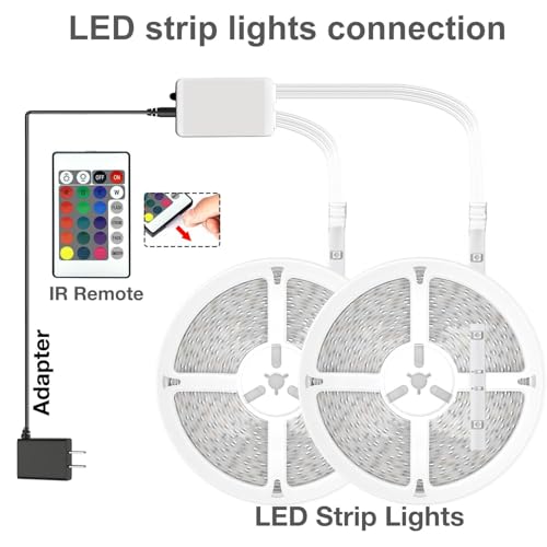 dalattin Led Strip Lights 200ft (2 Rolls of 100ft), Led Lights for Bedroom with App & Remote Control, 24V Led Lights Strip for Room & Festival