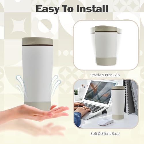 2pcs Silicone Boot for Owala SmoothSip Slider Coffee Tumbler 20oz 12oz, Anti-Slip Sleeve for Travel Coffee Mug, Protective Accessories for Owala BPA Free (Vanilla Bean)