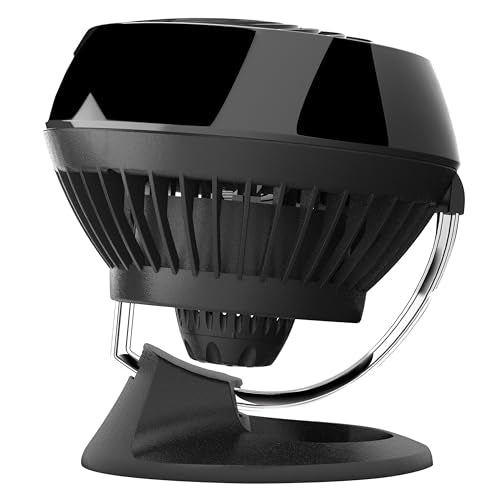 Vornado 160 Personal Air Circulator, Small Fan for Dorm, Desk, and Bedside, Powerful Personal Cooling, 2 Speed Settings, Vortex Air Circulation, Chrome Glide Bar, Multi-Directional Airflow, Black