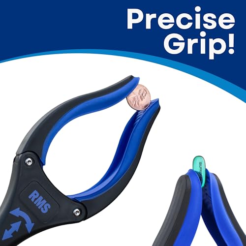 RMS 34 Inch Extra Long Reacher Grabber - Foldable Gripper and Reaching Tool with Rotating Jaw