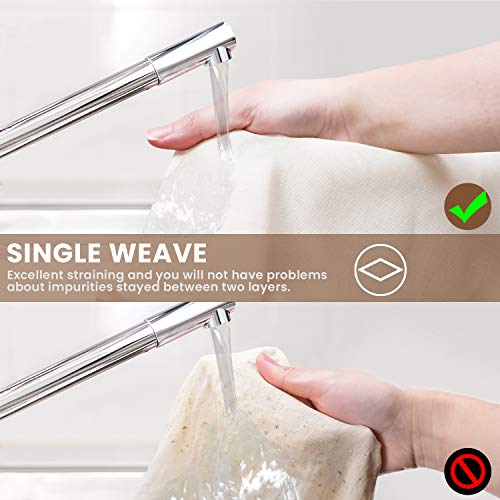 Precut Cheesecloth, 15 x 15'' 4 Pack, Grade 100, Ultra Fine Cheese Cloth for Straining & Cooking, 100% Unbleached Cotton Muslin Cloth for Making Cheese