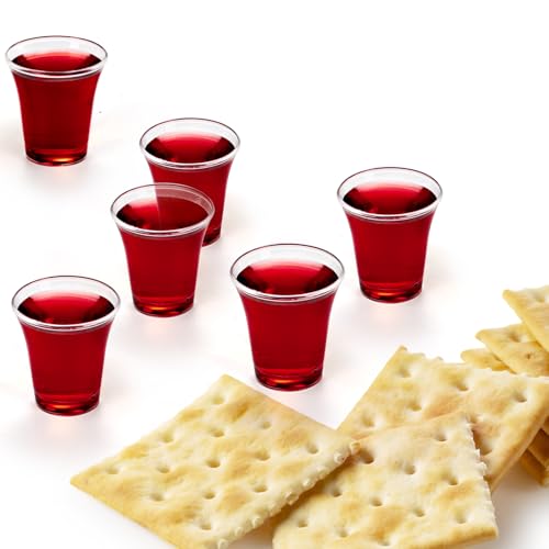 Bekith 1000 Pack Communion Cups, Plastic Disposable Cup Fits Standard Holy Communion Trays, 0.5 Ounce, Clear
