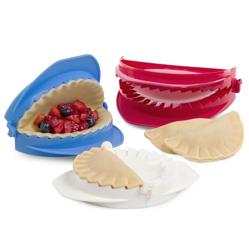 PrepWorks 3pc Dough Press Set – Set of 3 Pie, Empanada, and Dumpling Presses, Easy-to-Use, Durable, BPA-Free