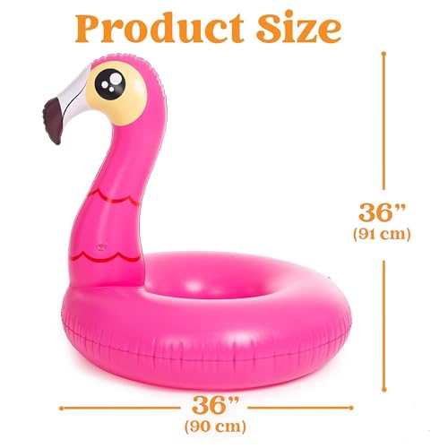 JOYIN 2-Pack Flamingo Unicorn Pool Float - Fun Floaties Inflatable Swimming Pool Tubes Toys Party Decorations, Summer Vacation Lake Beach Floaty Swim Rings Raft Lounger for Adults & Kids