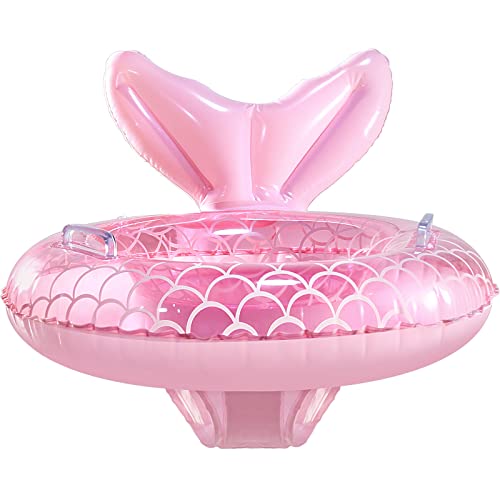 KISSHAKE Baby Pool Float, Mermaid Baby Swimming Float, Toddler Swim Trainer, Inflatable Pool Floats for Toddlers, Water Toys, Infant Swim Floats, Toddler Floaties, Kids Beach Toys Summer Essentials