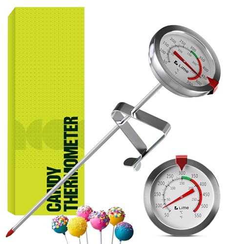 Candy Thermometer with Pot Clip - Deep Fry Oil Thermometer for Frying and Candle Making