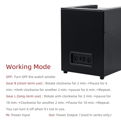 Mcbazel Watch Winder for Automatic Watches, Double Automatic Watch Winder Box with Quiet Japan-made Motor, Automatic Watch Display Storage Rotation Wristwatch Box with 2 Slots (Black PU Leather)