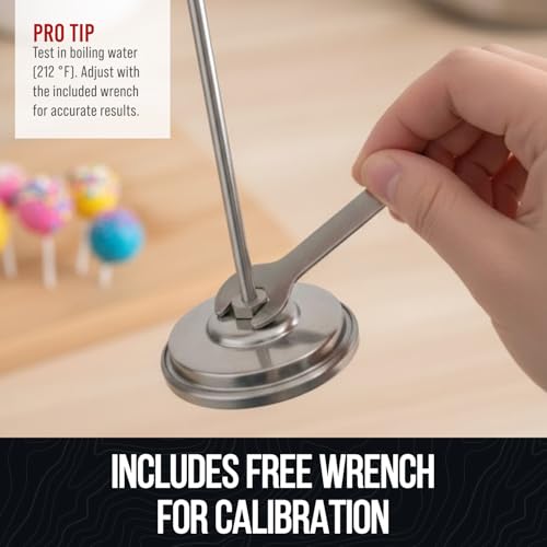 Candy Thermometer with Pot Clip - Deep Fry Oil Thermometer for Frying and Candle Making