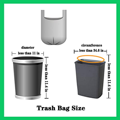 100 Count 4 Gallon Trash Bags, Small Colorful Garbage Bags with Handle for Home Office Bathroom Trash Can