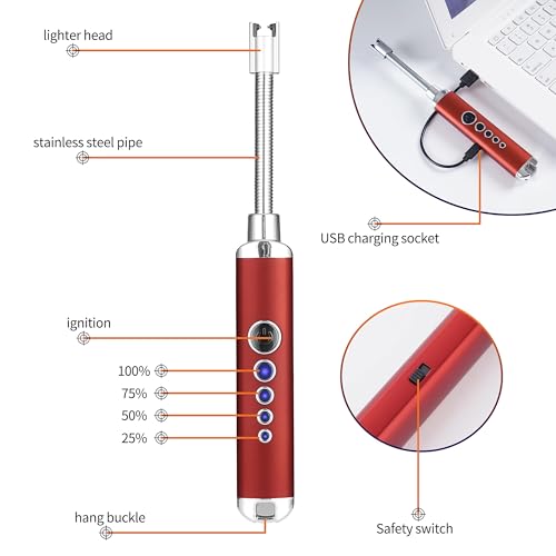 Propane Cylinder Top Stove with Adjustable Burner, 10000BTU Portable Camping/Backpacking Cooker,Camping Stove Propane,Single Burner Propane Stove with a USB Ligther,Camp Gas Stove(Fuel not included)