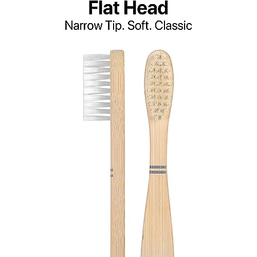 Sea Turtle Plant-Based Bristles, Bamboo Toothbrushes, Soft Natural Toothbrush for Kids (4 Pack)