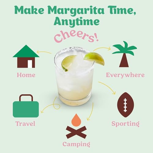 Craftmix Margarita Variety Pack Cocktail & Mocktail Drink Mixer, Skinny Mixes - Water Flavoring Packets - Made With Real Fruit - Vegan Low-Carb, Low-Sugar, Non-GMO, Dairy Free, Gluten Free, 12 Pack