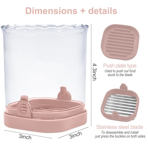 Strawberry Slicer：Fruit Slicer Cup Veggie Salad Speed Cutter for Strawberries Egg Banana Mushroom Cucumber Kiwi the Kitchen Portable Slicing Tool (Pink)