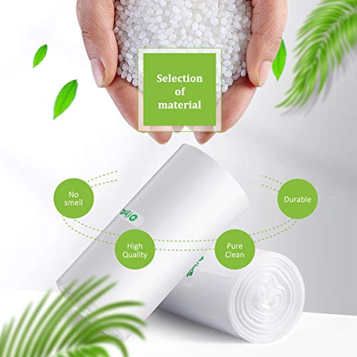 4 Gallon 130 Counts Strong Trash Bags Garbage Bags by RayPard, fit 12-15 Liter, 3,3.5,4.5 Gal trash Bin Liners for Home Office Kitchen Bathroom Bedroom, Clear