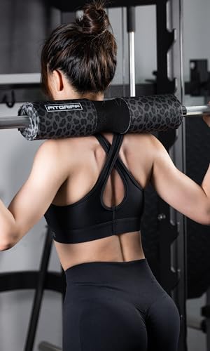 Fitgriff® Barbell Hip Thrust Pad for Squats, Lunges & Glute Bridges – Weightlifting Cushion for Neck & Shoulder Protection – Fits Olympic & Standard Bars
