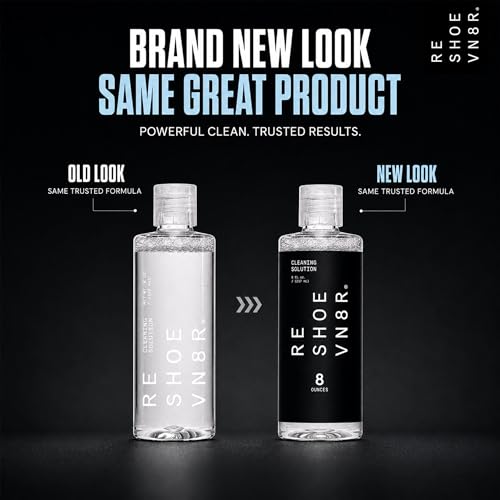 RESHOEVN8R Shoe Cleaning Solution - Sneaker Cleaner & Shoe Care for Canvas, Leather, Mesh, Suede, White, & Nubuck Shoes