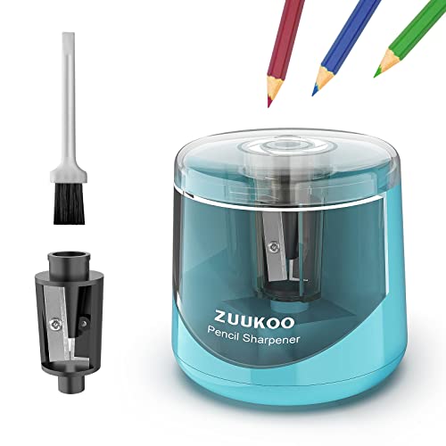 Electric Pencil Sharpeners, Battery Powered for Colored Pencils, High-Speed Operated Automatic & Manual Pencil Sharpener for Kids, Home School (blue1)