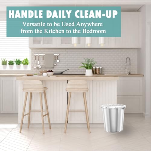 Small Trash Bags 4 Gallon - 105 Count 4 Gallon Trash Bag, Unscented Small Garbage Bags Bathroom Trash Bags, White 4 Gal Small Trash Can Liners