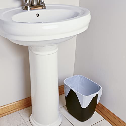 Basics Small 4 Gallon Trash Bags with Flap Ties, Fresh Scent, Odor Control, 0.5 mil Thick, 80 Count