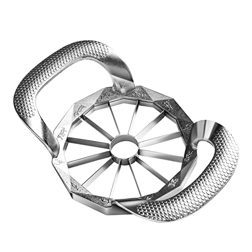 Apple Slicer, HEAVY DUTY Apple Corer, 12-Blade Stainless Steel Apple Cutter Divider Pitter ，Sturdy and Sharp