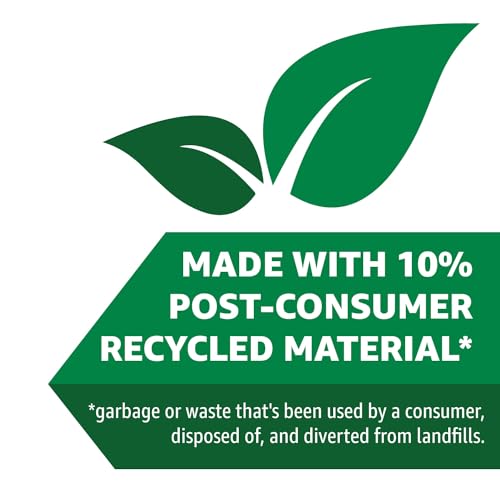 Basics 13 Gallon Tall Kitchen Drawstring Trash Bags, Unscented, 10% Post Consumer Recycled, 120 Count, White