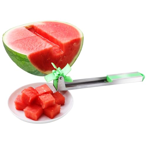 Watermelon Slicer Cutter - Stainless Steel Knife Corer Fruit Vegetable Tools Kitchen Gadgets with Melon Baller Scoop Extra