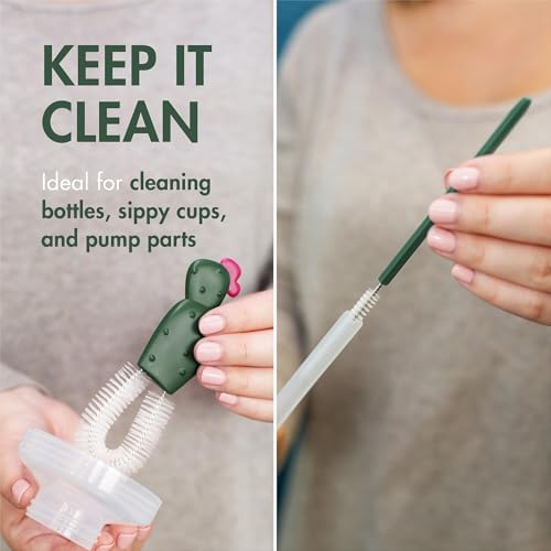 Boon Cacti Bottle Cleaning Brush Set, Terracotta , 4 Piece Set