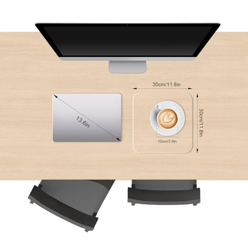 Clear Desk Mat, Non-Slip PVC Desk Protector Mat with Round Edge, Heat Resistant & Waterproof Clear Desk Writing Mat for Home and Office (11.8''*11.8'')