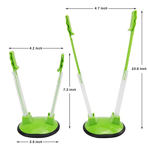 Ruibo Baggy Rack Holder For Food Prep/Ziplock Bag, Meal Planning/Plastic Freezer Bag Holders Stand, Green, Pack of 4 - 4 Pcs