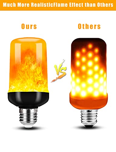 Hompavo Flame Light Bulbs for Home Decor with Upside Down Effect