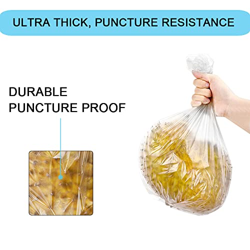 3 Gallon Small Clear Bathroom Trash Bags, Office Wastebasket Liners Garbage Bags for Restroom, Home Bins, 100 Counts