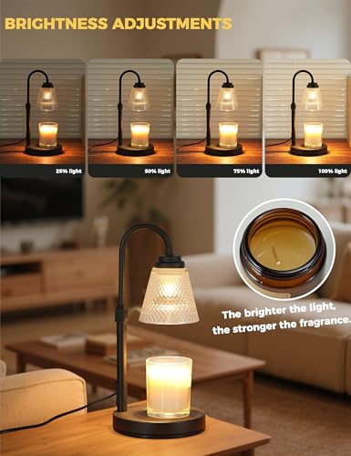 Candle Warmer Lamp with Timer Dimmer, Birthday Gifts for Mom Women Friend Sister, House Warming Gifts, Wax Melt Warmer, Office Apartment Dorm Room Home Decor