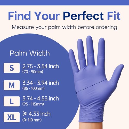 Supmedic Medical Soft Max™ Nitrile Exam Gloves, Powder-Free Latex-Free Food Safe Clean Disposable Glove Blue Iris 100/1000 Ct