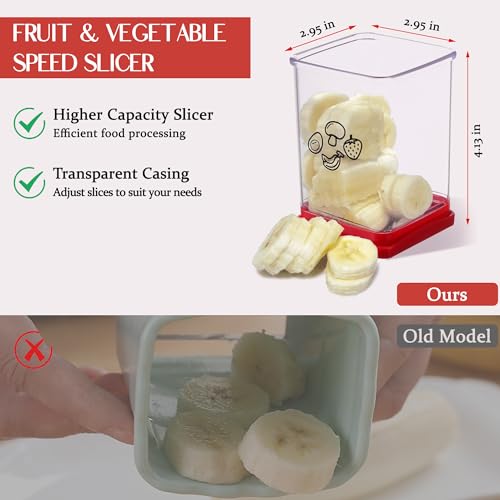 Fruit Slicer Cup | Strawberry Slicer | Stainless Steel Strawberry & Vegetable Slicer with Push Plate - Quickly Makes Fruit & Veggie Salad - Must Have Kitchen Gadget