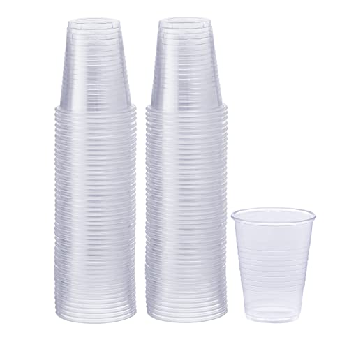 GUSTO 5 oz Clear Plastic Cups [100 Count] Small Disposable Drinking Cups for Parties, Events, & Everyday Use – BPA-Free, Durable Polypropylene (Formerly Comfy Package)