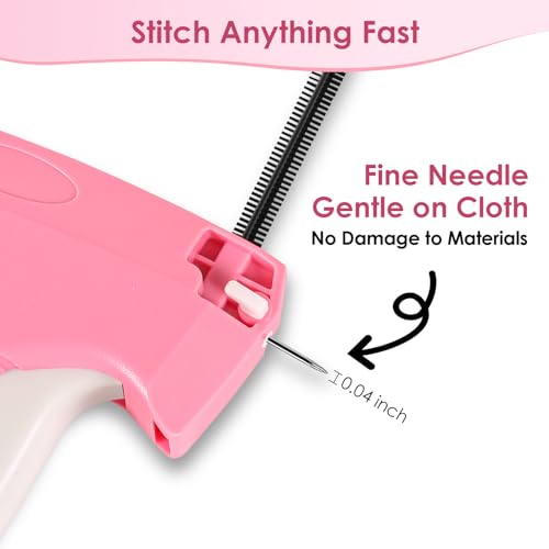 Stitch Gun for Clothes Mini Tagging Gun for Clothing Includes 6 Needle,5000 Pcs Micro Fasteners(2500 White & 2500 Black) Stitch Gun Speedy Clothing Fixer Quick Clothing Fixer