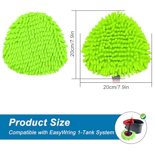 Mop Replace Head for O Cedar, Spin Mop Heads Replacements for Ocedar Easywring 1 Tank Spin Mop, Chenille Duster for Ocedar Mop Include 3 Pack Microfiber Chenille Mop Pad for Ocedar Spin Mop