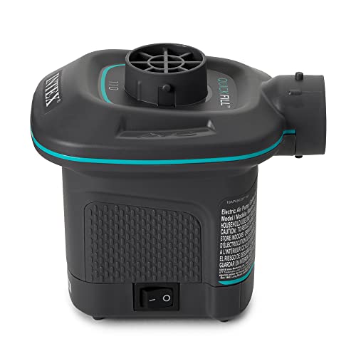 INTEX QuickFill Electric Air Pump: Inflates and Deflates Air Mattresses, Inflatable Kayaks, Boats, Toys