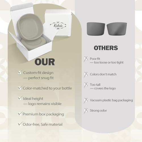 2pcs Silicone Boot for Owala SmoothSip Slider Coffee Tumbler 20oz 12oz, Anti-Slip Sleeve for Travel Coffee Mug, Protective Accessories for Owala BPA Free (Vanilla Bean)