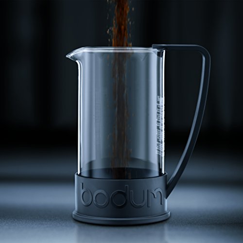 Bodum 34oz Brazil French Press Coffee Maker, High-Heat Borosilicate Glass, Red - Made in Portugal