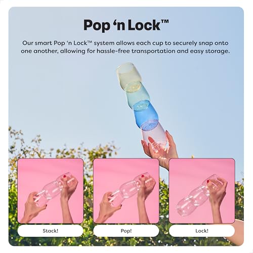 TOSSWARE POP 9oz Stemless Champagne Flute Set of 48, Premium Quality, Recyclable, Unbreakable & Crystal Clear Plastic Champagne Glasses