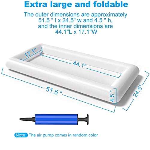 Jasonwell Inflatable Serving Bars Ice Buffet Salad Serving Trays Food Drink Holder Cooler Containers Indoor Outdoor BBQ Picnic Pool Party Supplies Luau Cooler w Drain Plug