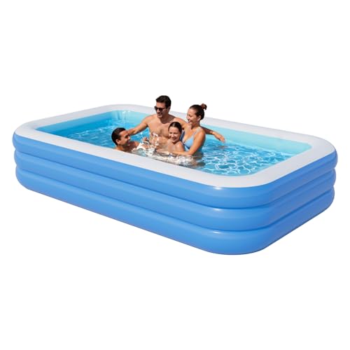 Inflatable Pool for Adults, 103" x 65" x 22" Blow Up Pools, Rectangular Family Swimming Pool