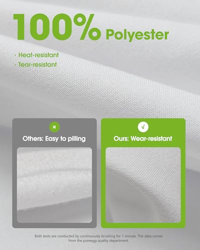 Pureegg Rectangle Table Cloth 60" x 84" – Durable Polyester Tablecloth Offers Reusable & Washable Protection, Ideal for Outdoor Party, Picnic, Wedding, Banquet and Birthday, 1 Pack, White