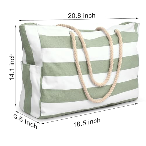 Becokan Beach Bags for Women Large Waterproof Beach Tote Bag Zipper Beach Bags Waterproof Sandproof Swim Pool Bag Large Tote