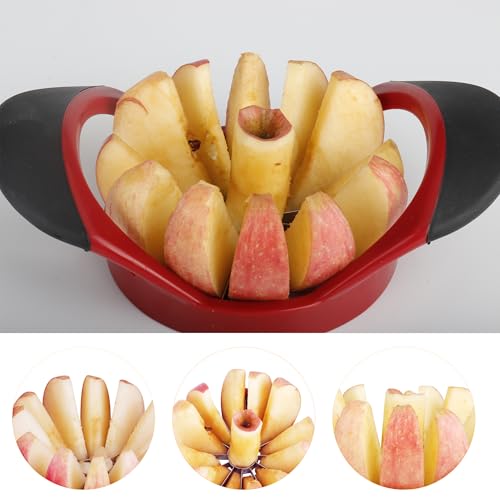 Apple Slicer, 4.72 Inch Apple Corer and Slicer - Apple Cutter with 12 Sharp Blades, Apple Corer Tool - Easy Gadgets