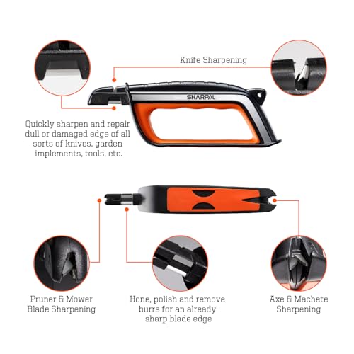 SHARPAL 103N All-in-1 Knife Garden Tool Multi-Sharpener for Lawn Mower Blade, Axe, Hatchet, Machete, Pruner, Hedge Shears, Scissors Fathers Day Gift